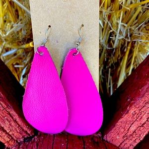 Handmade leather earrings